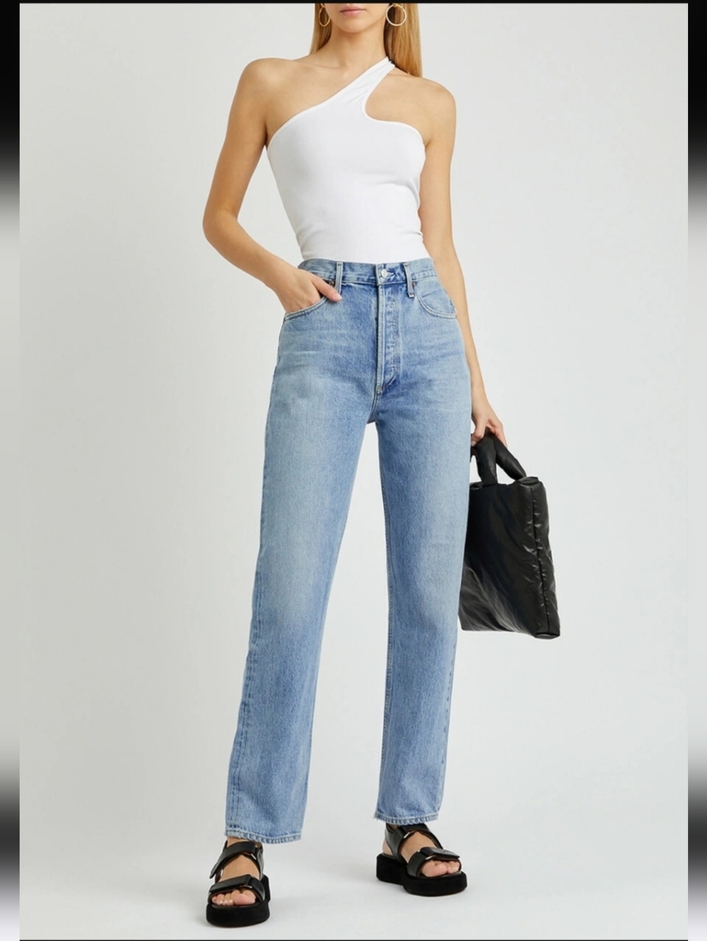 Agolde 90's Mid Rise Straight Jeans In Vault